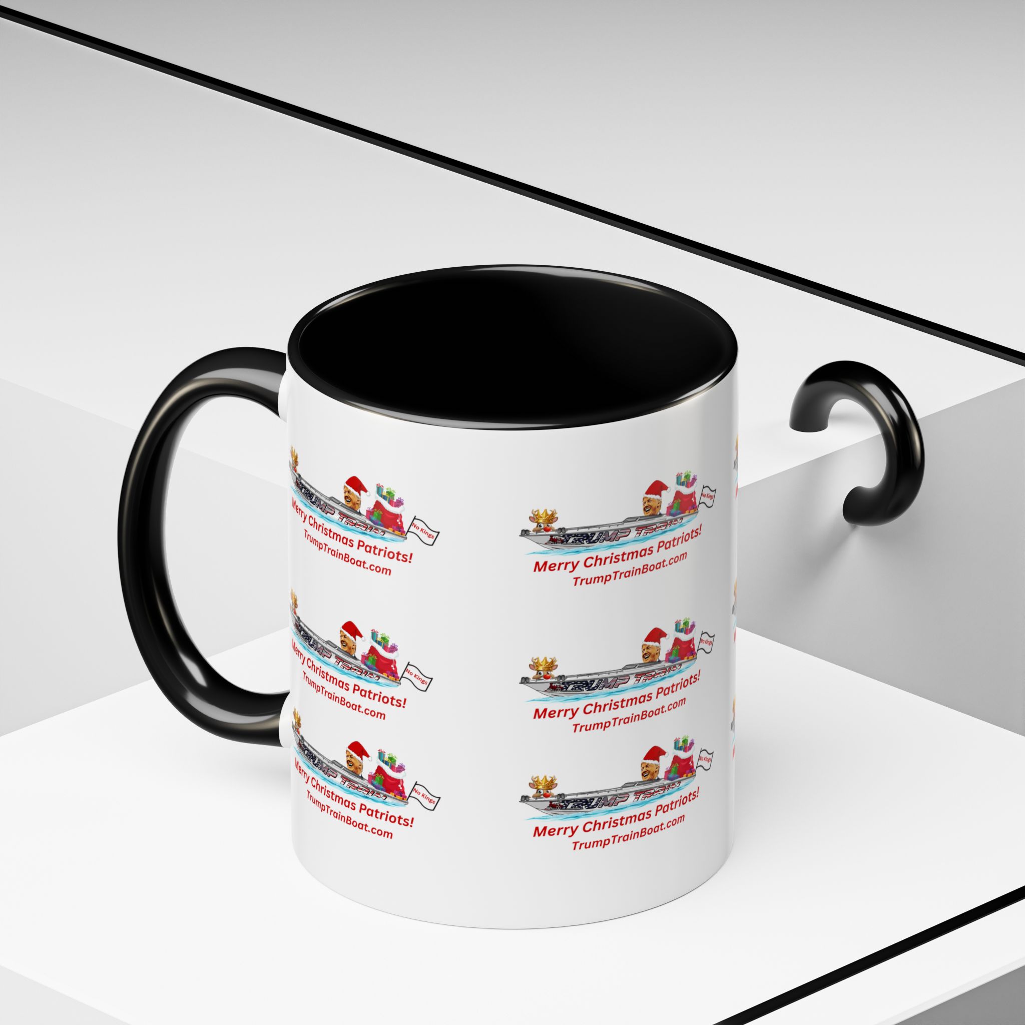 Merry Christmas Patriot Pattern Coffee Mug - Image 21