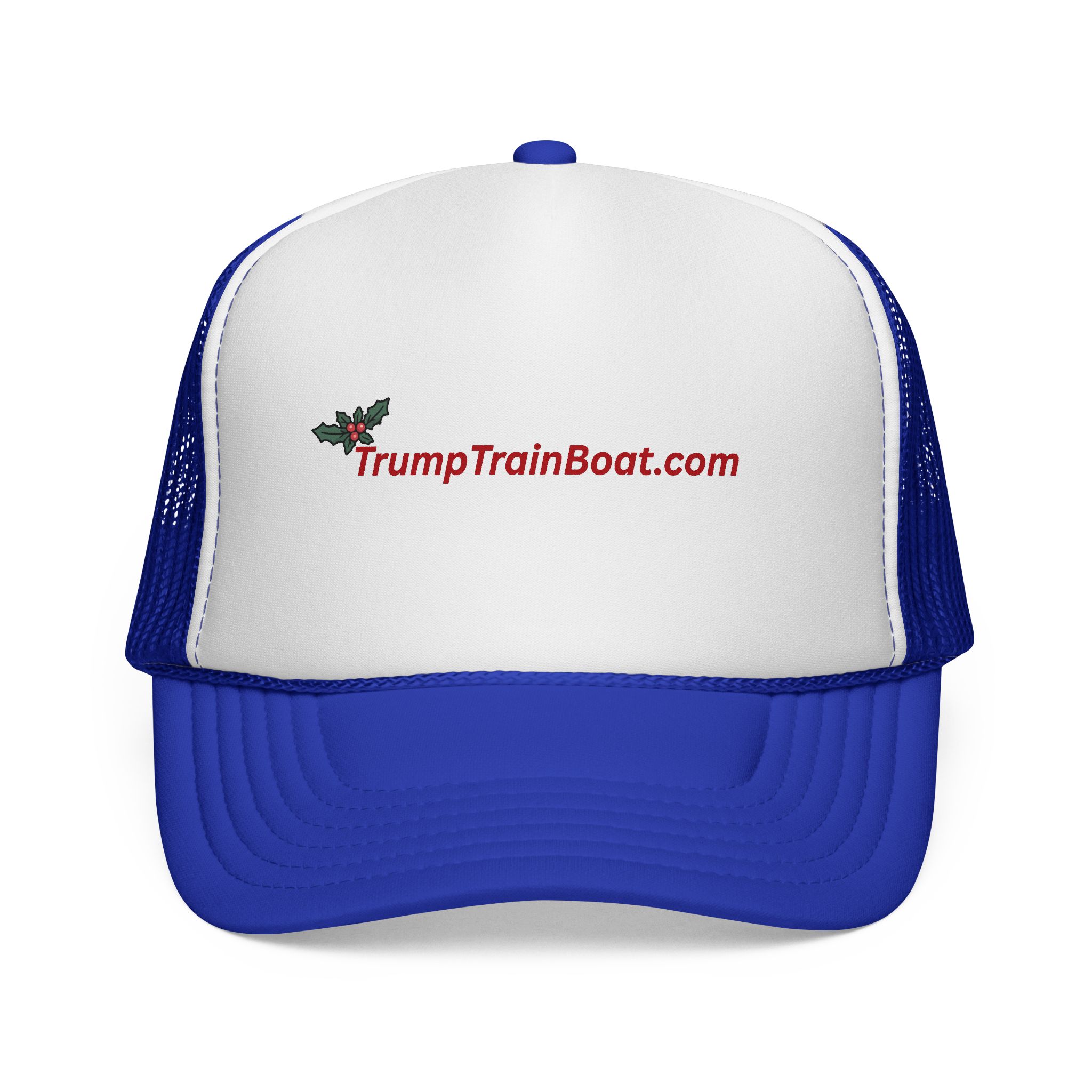 Christmas Holly Branch Mesh Trucker Hat - Image 22