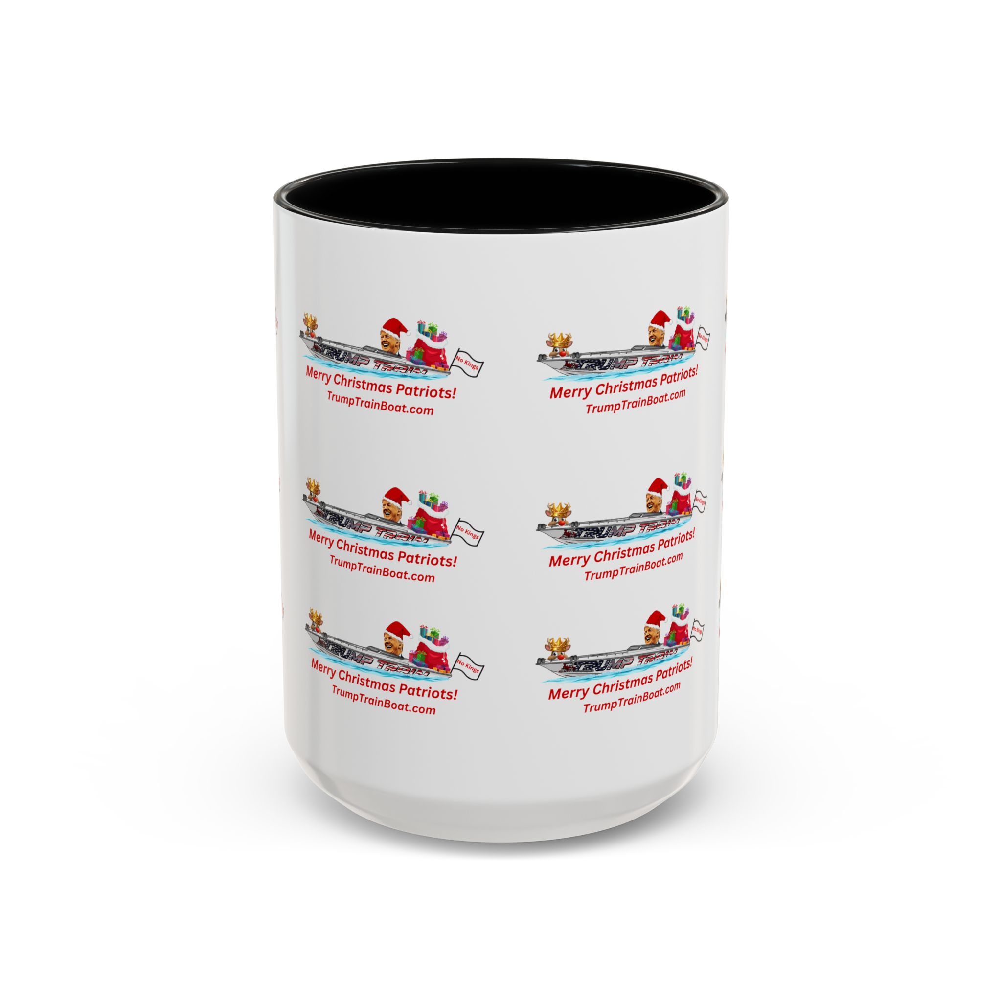 Merry Christmas Patriot Pattern Coffee Mug - Image 7