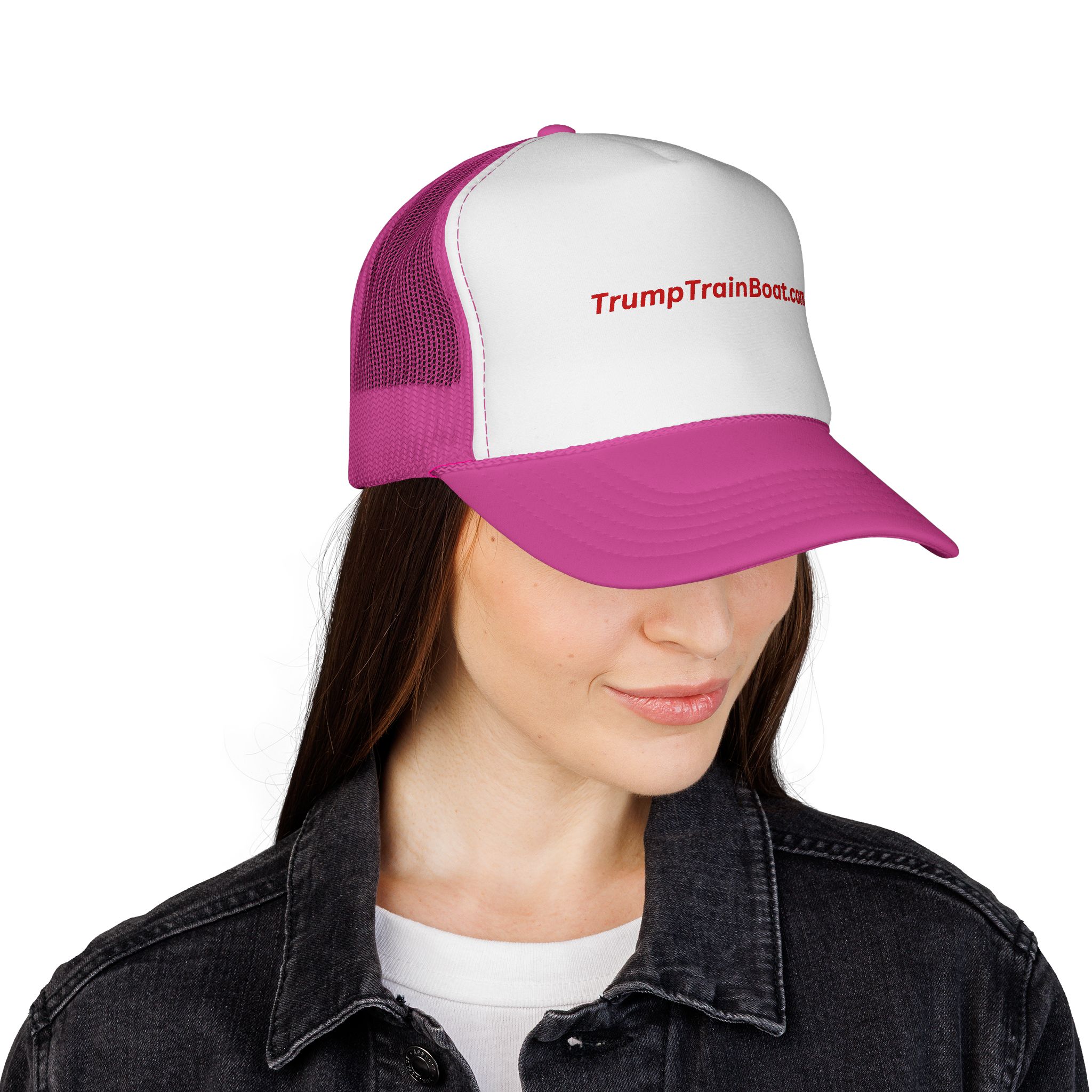 TrumpTrainBoat.com Mesh Trucker Hat - Image 31