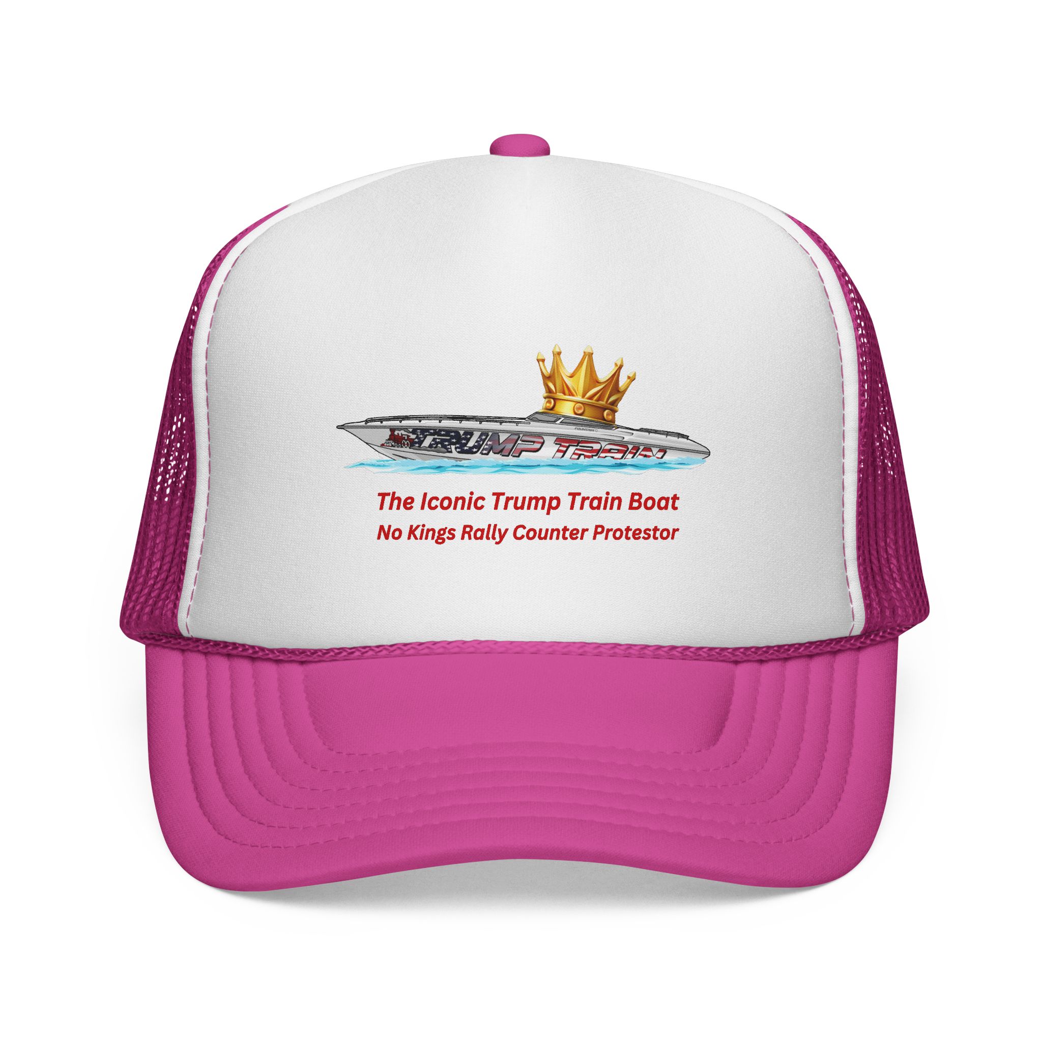 Trump Train Boat Crown Trucker Hat - Image 25