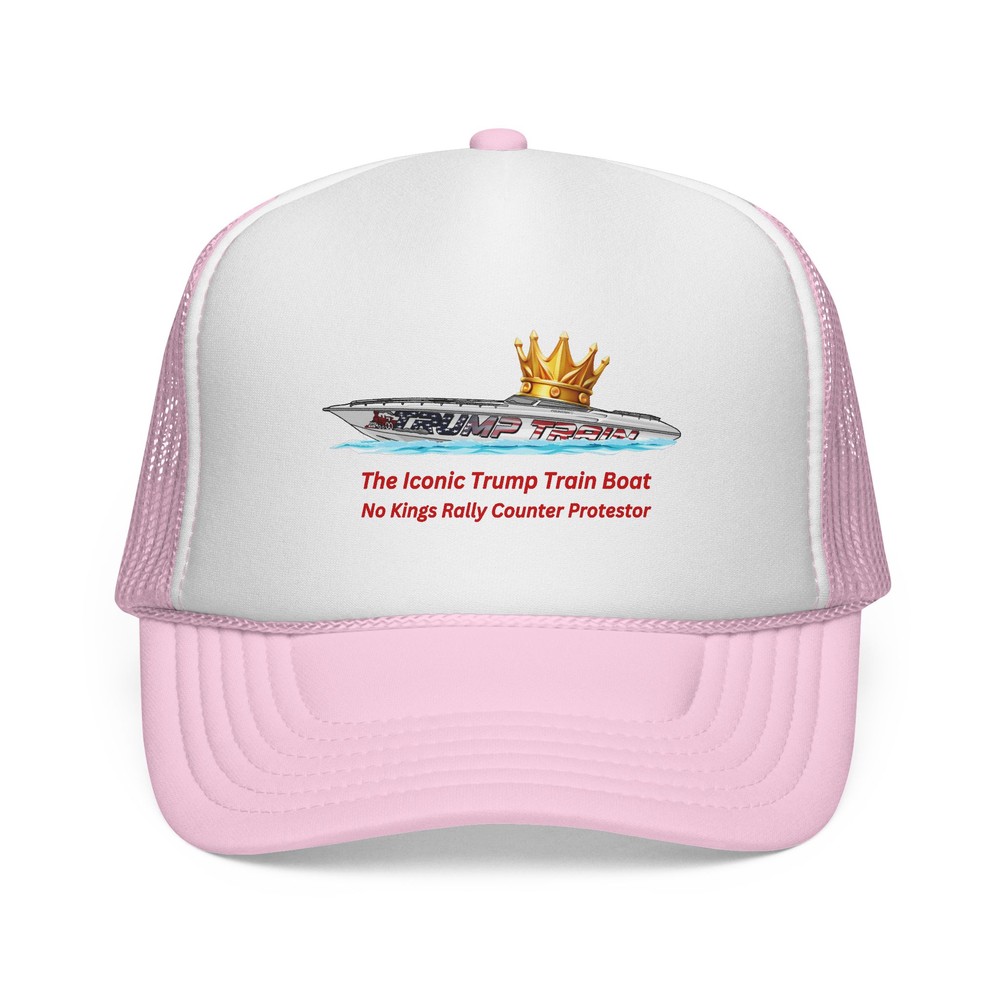 Trump Train Boat Crown Trucker Hat - Image 29