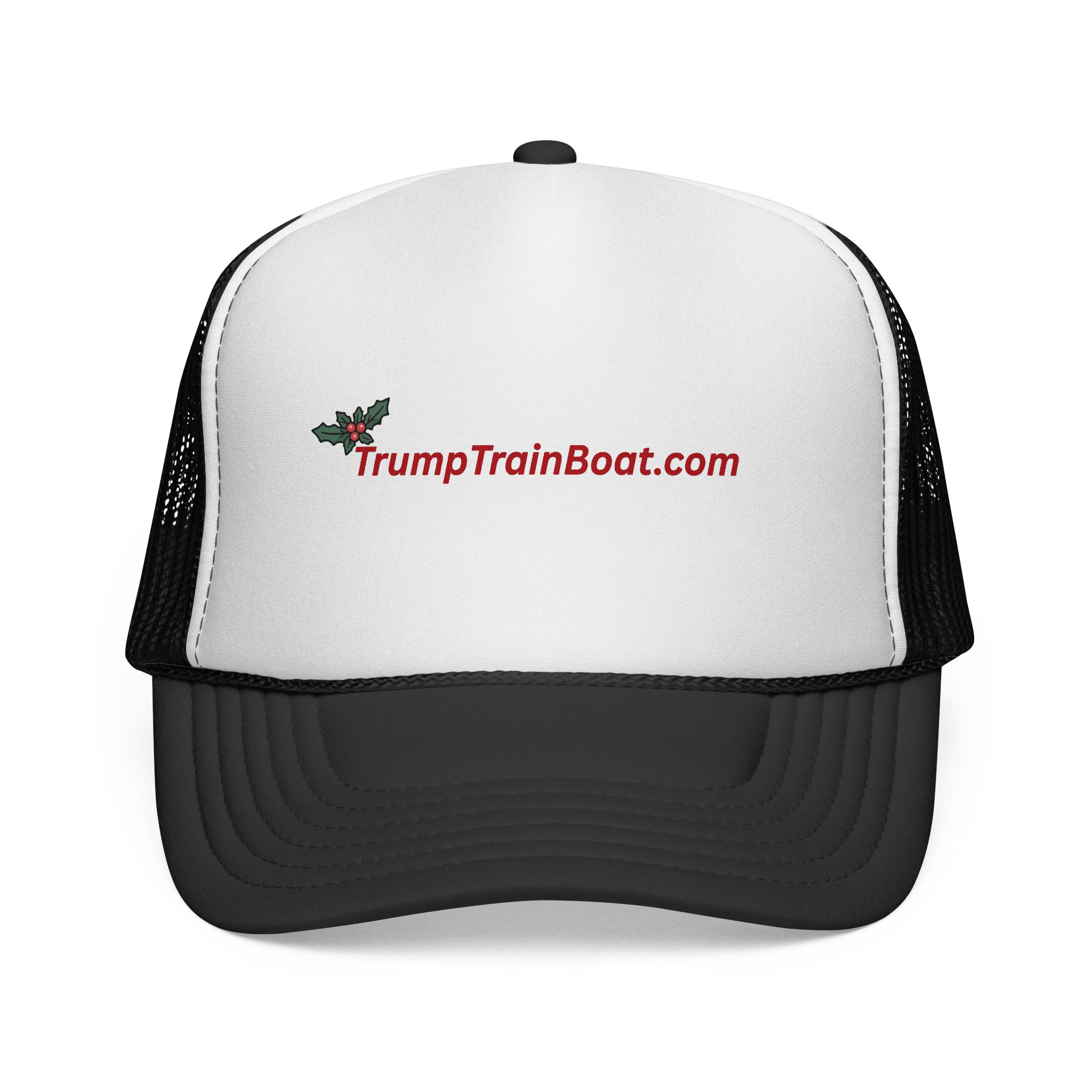 Christmas Holly Branch Mesh Trucker Hat - Image 31