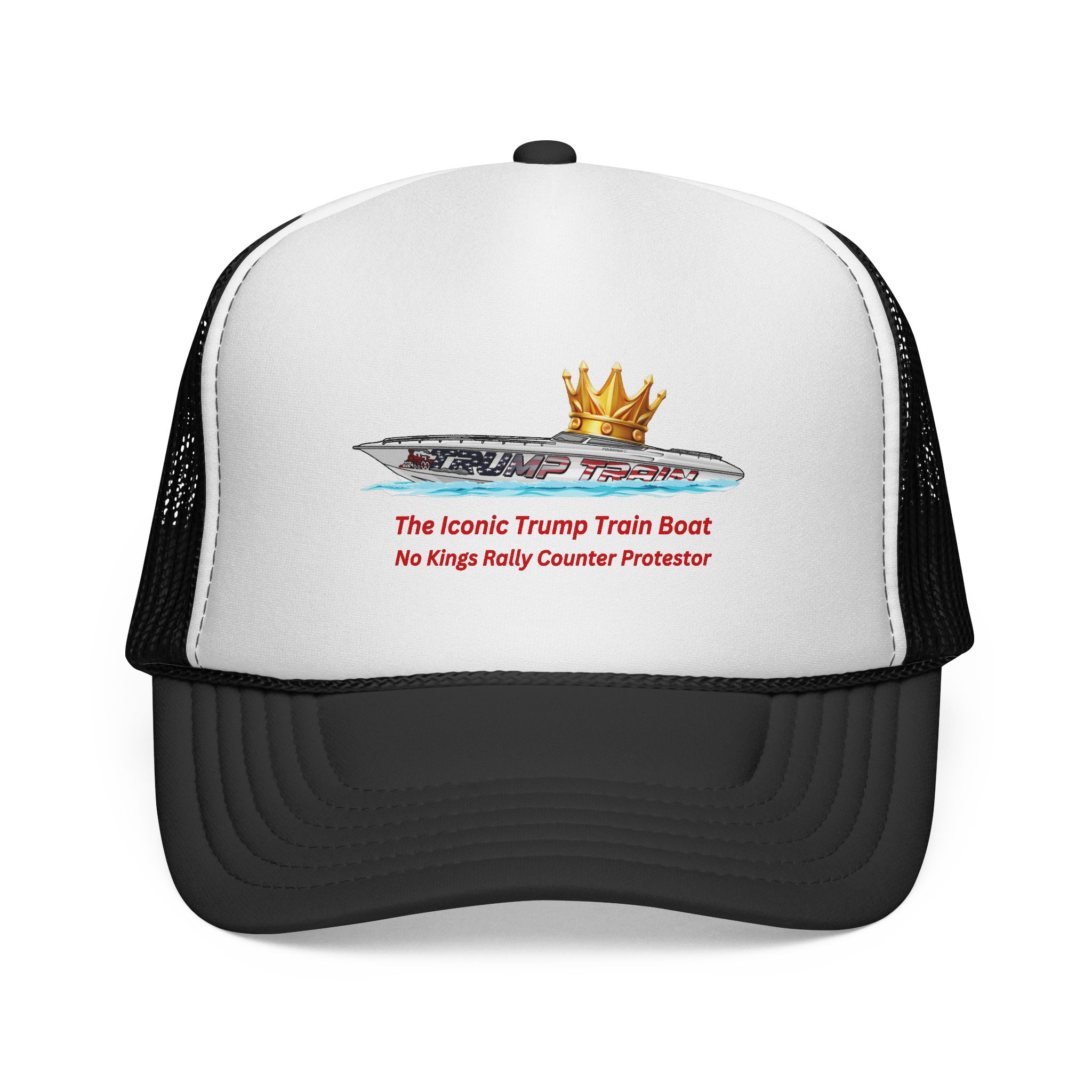 Trump Train Boat Crown Trucker Hat - Image 21