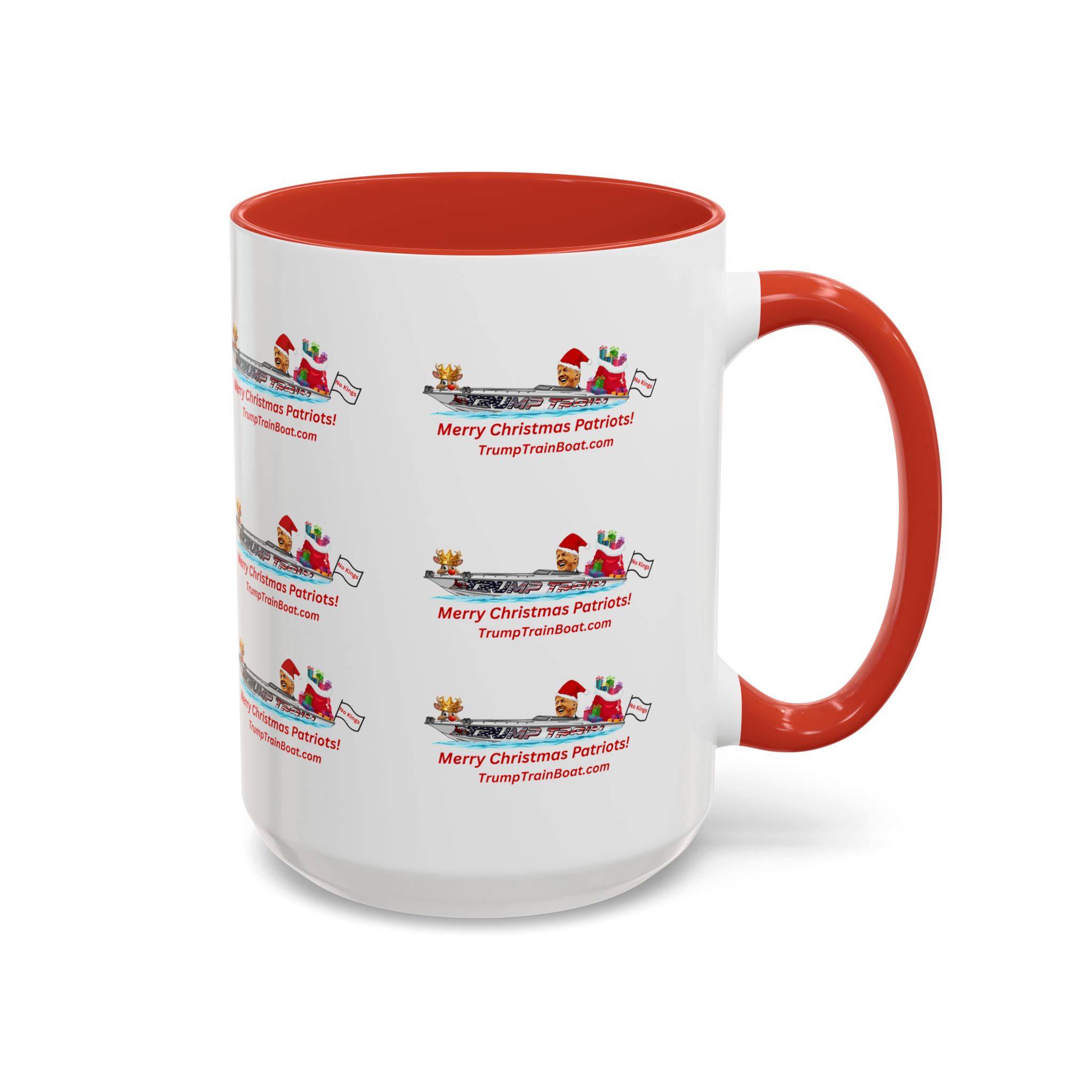 Merry Christmas Patriot Pattern Coffee Mug - Image 13