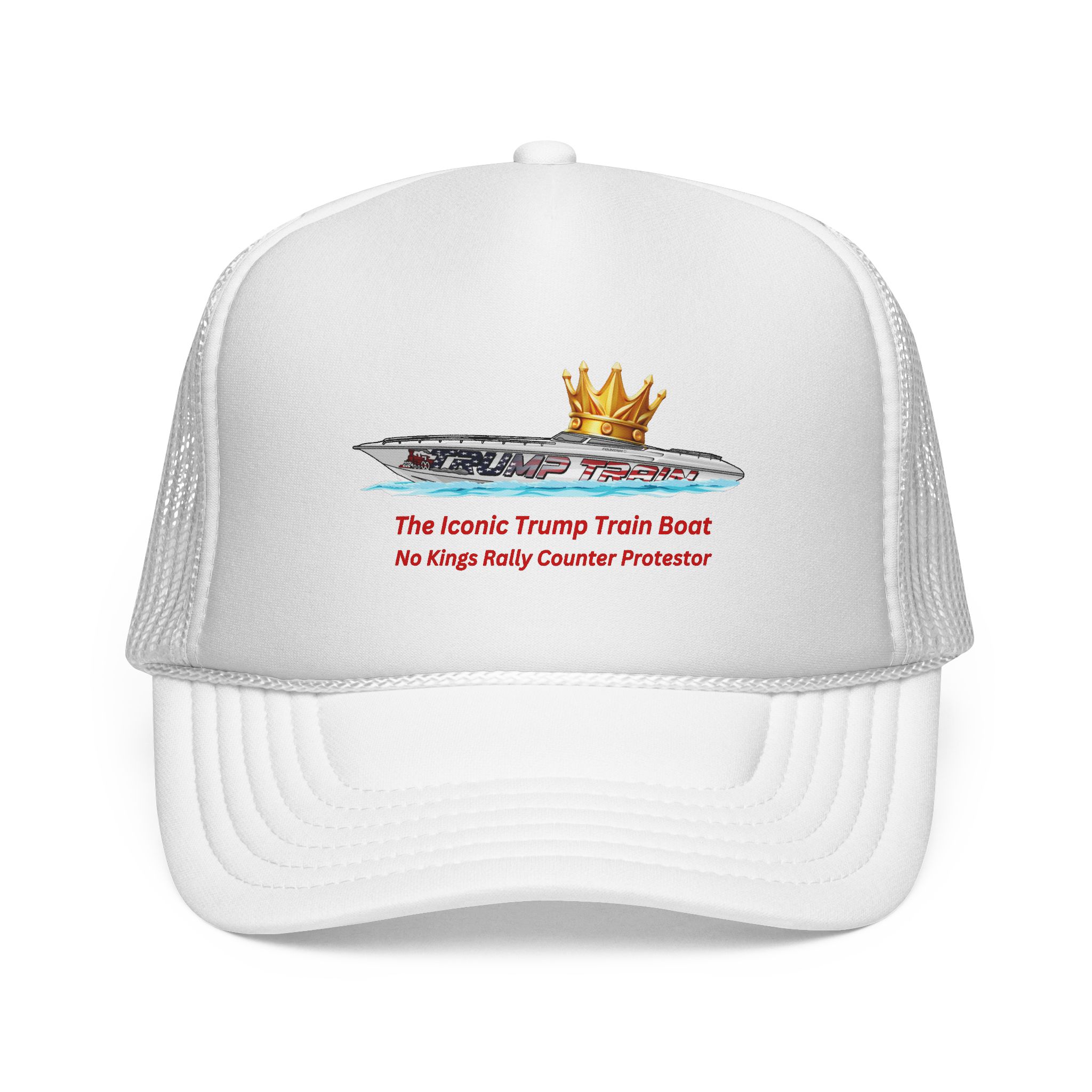 Trump Train Boat Crown Trucker Hat - Image 37