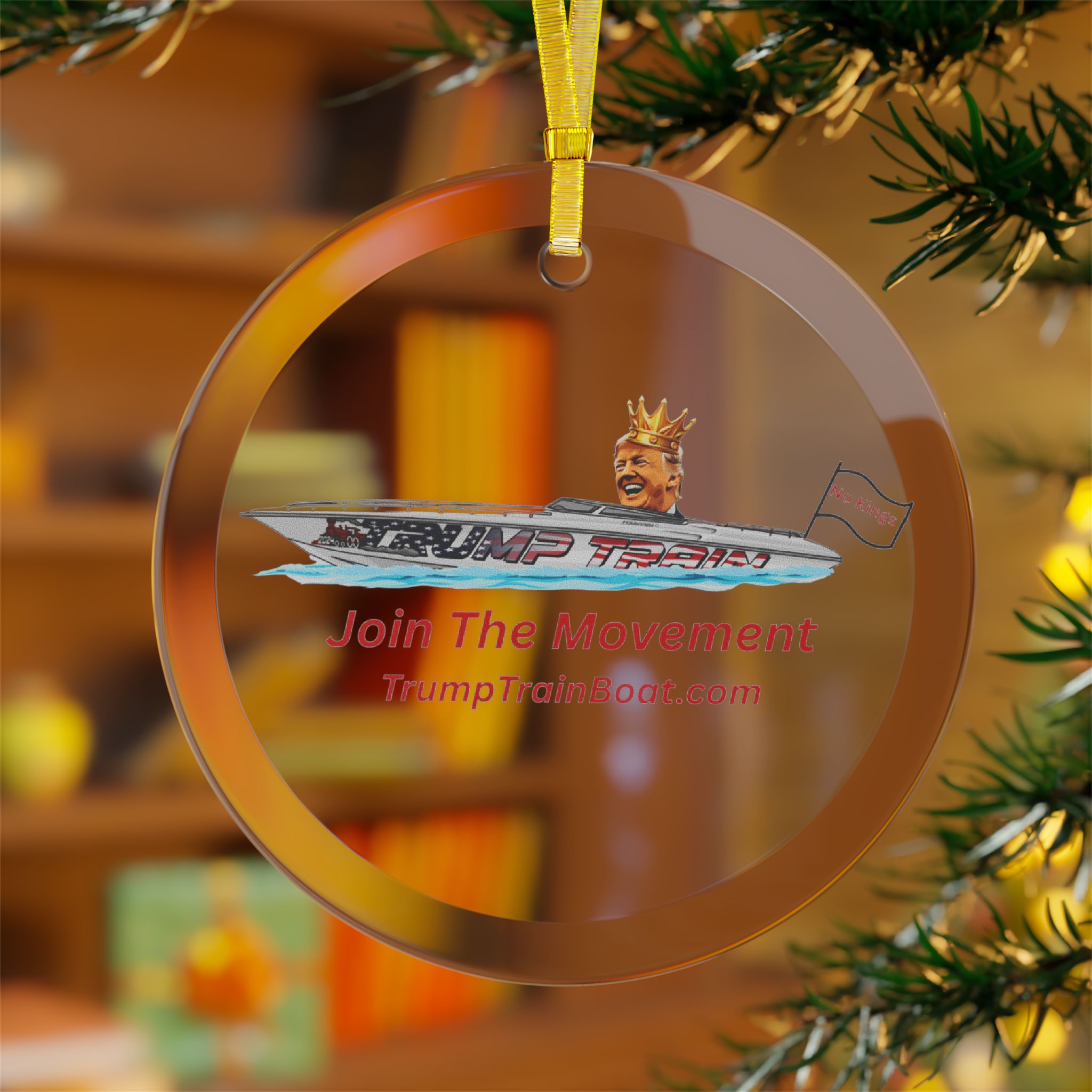 Join The Movement Glass Christmas Ornament - Image 4