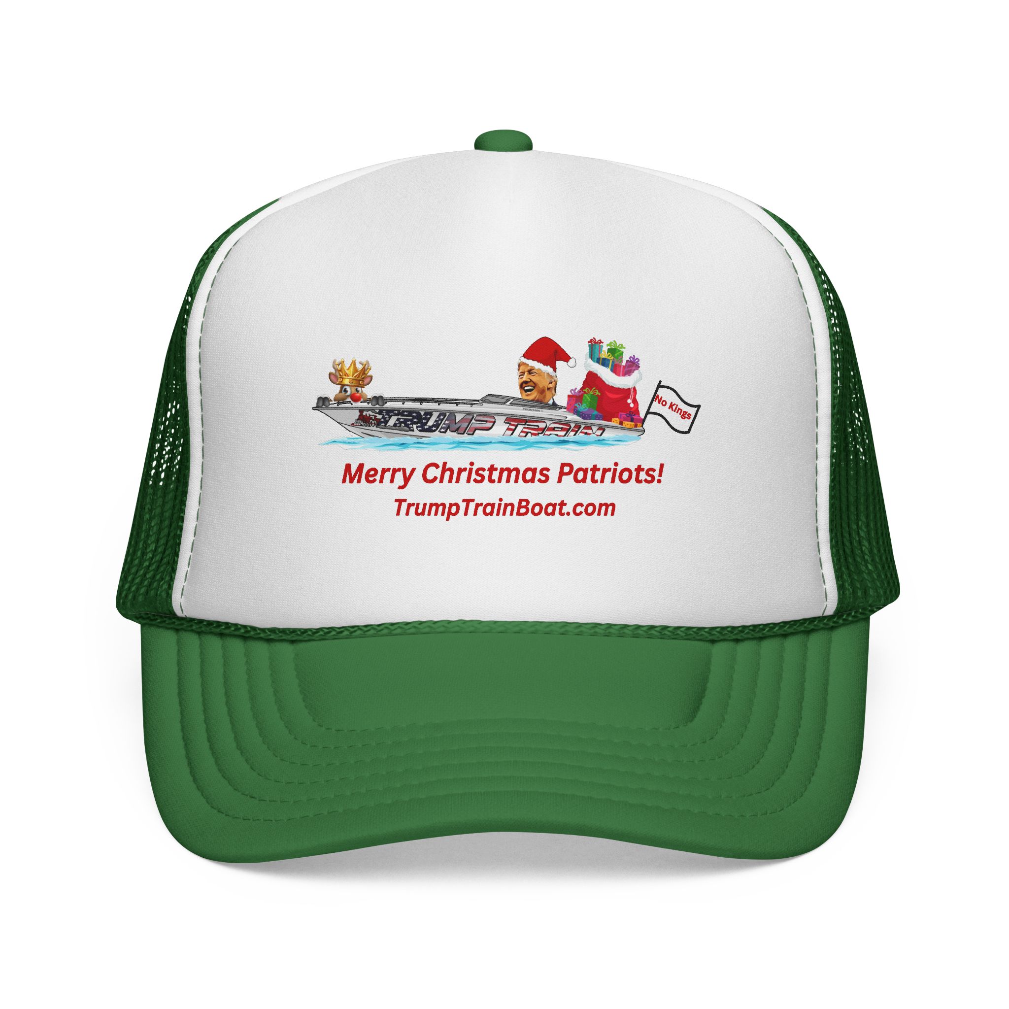 Merry Christmas Patriots Mesh Trucker Hat - Image 2