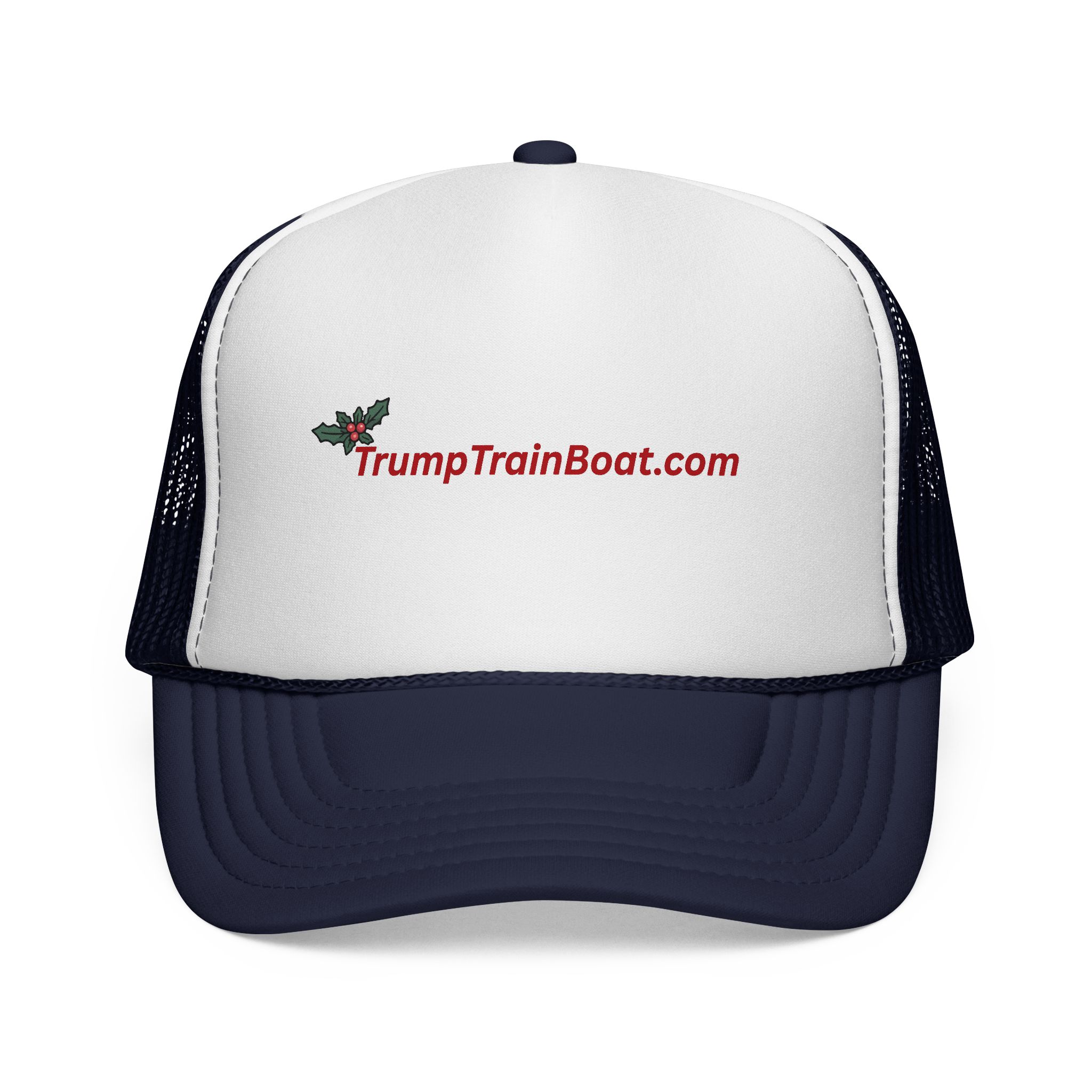 Christmas Holly Branch Mesh Trucker Hat - Image 27