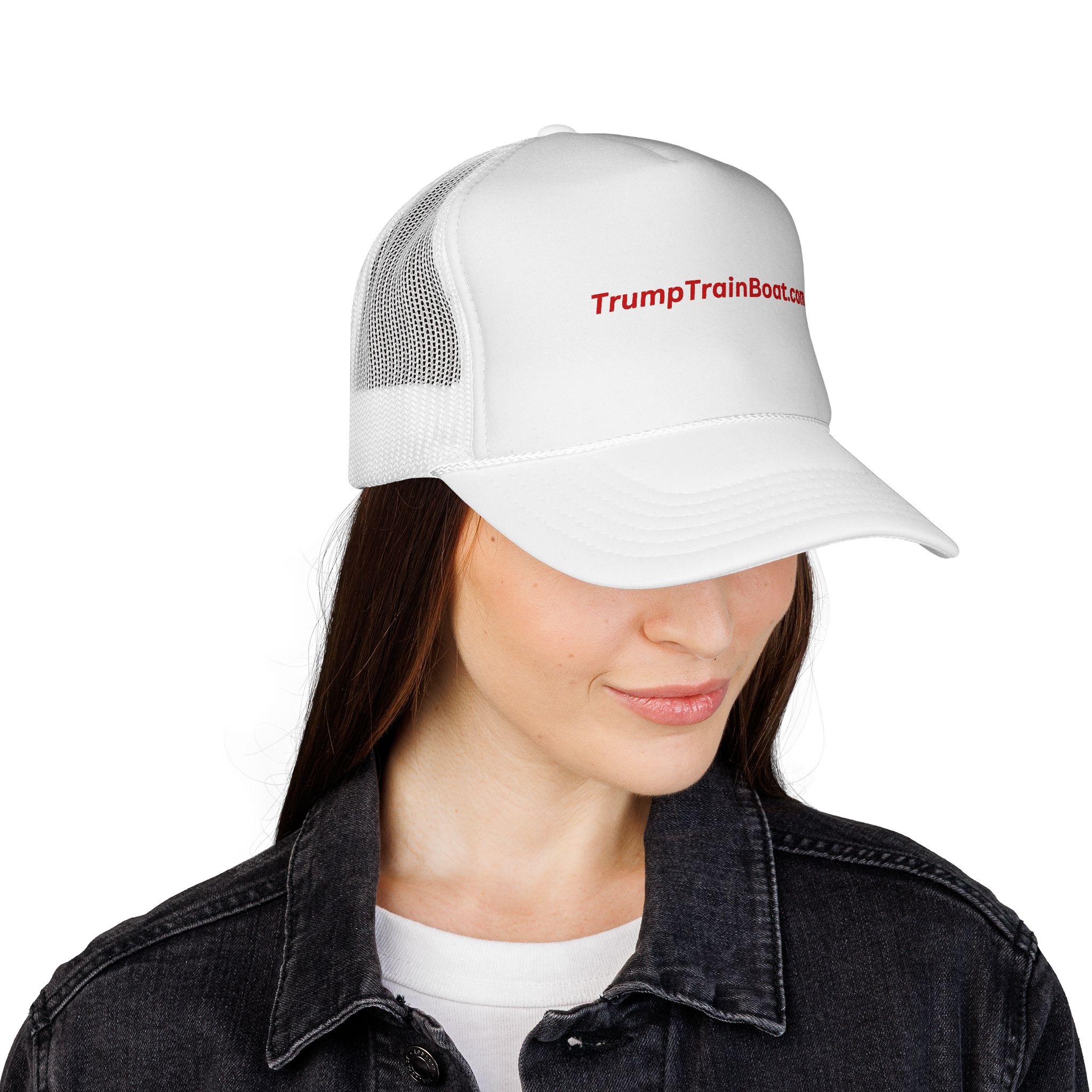 TrumpTrainBoat.com Mesh Trucker Hat - Image 50