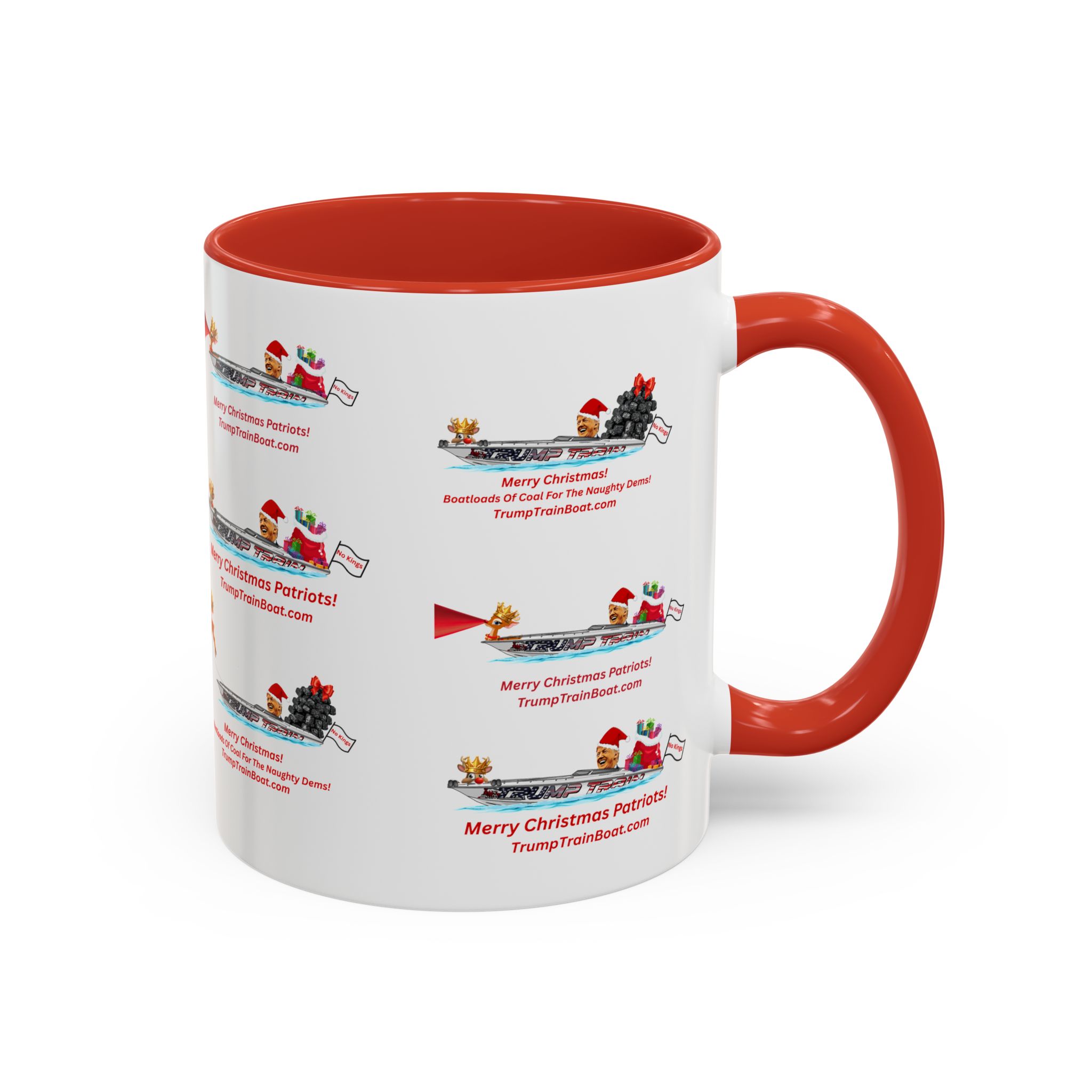 Christmas Multiple Trump Santa Coffee Mug - Image 3