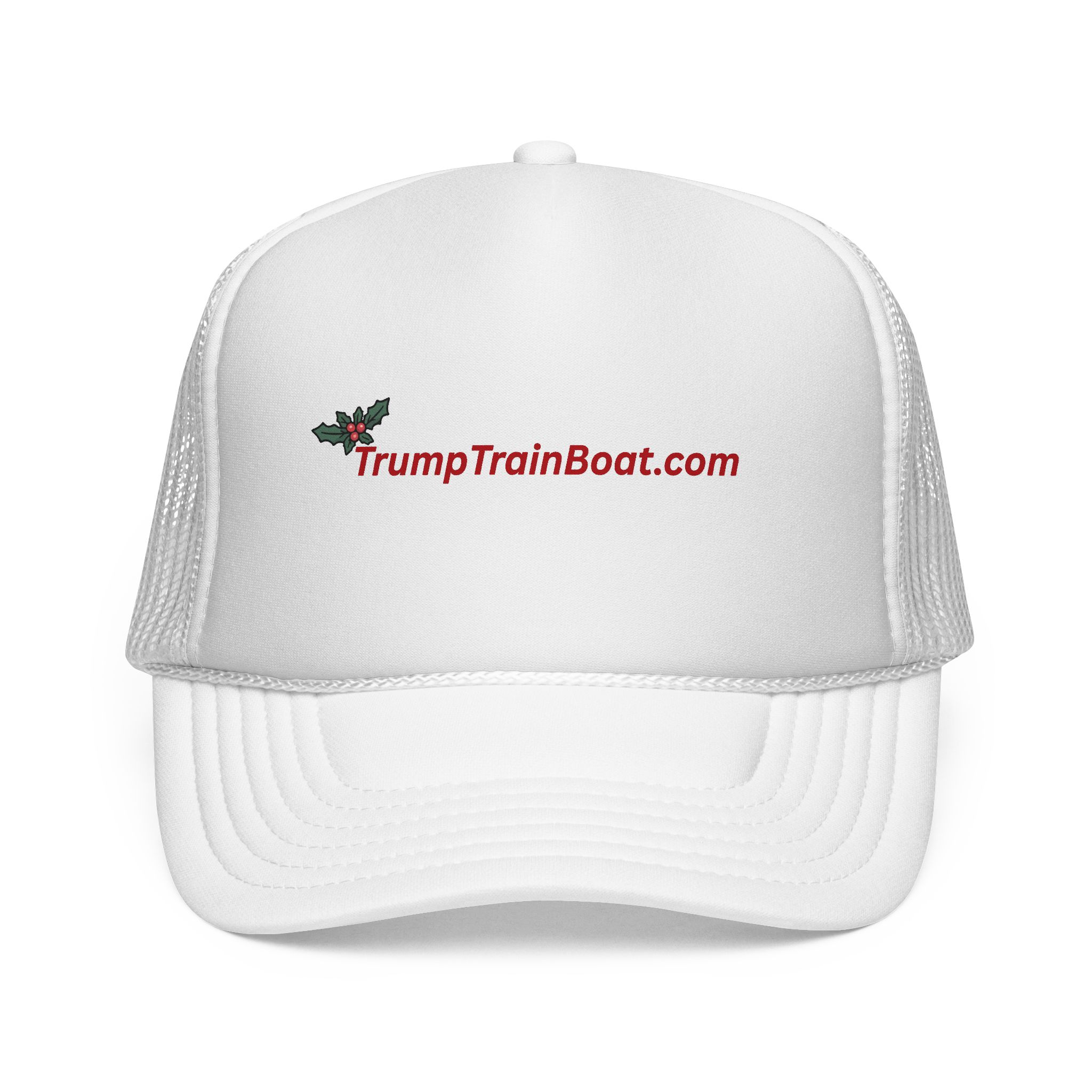 Christmas Holly Branch Mesh Trucker Hat - Image 47