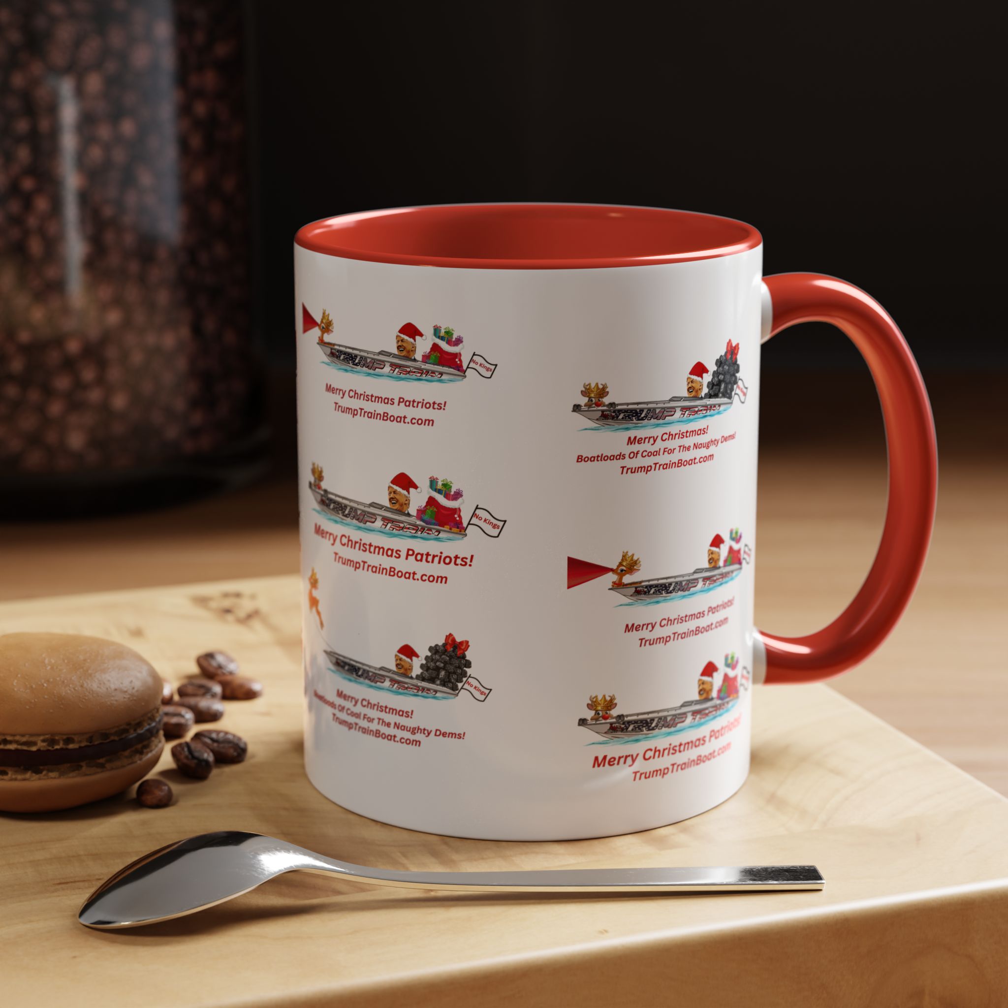 Christmas Multiple Trump Santa Coffee Mug