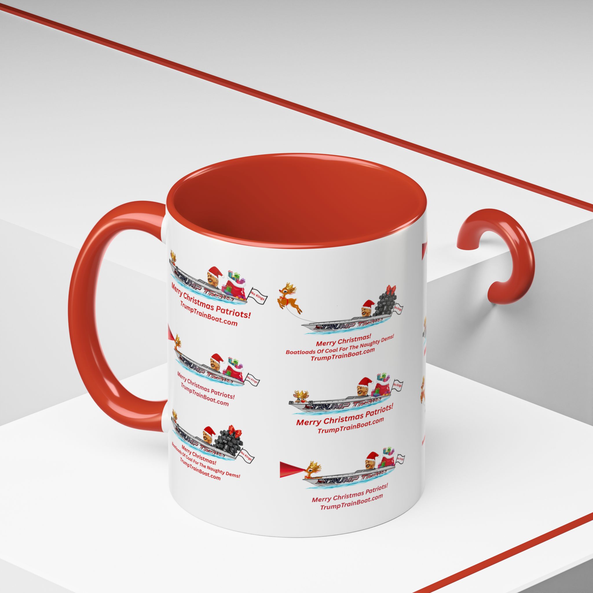 Christmas Multiple Trump Santa Coffee Mug - Image 6