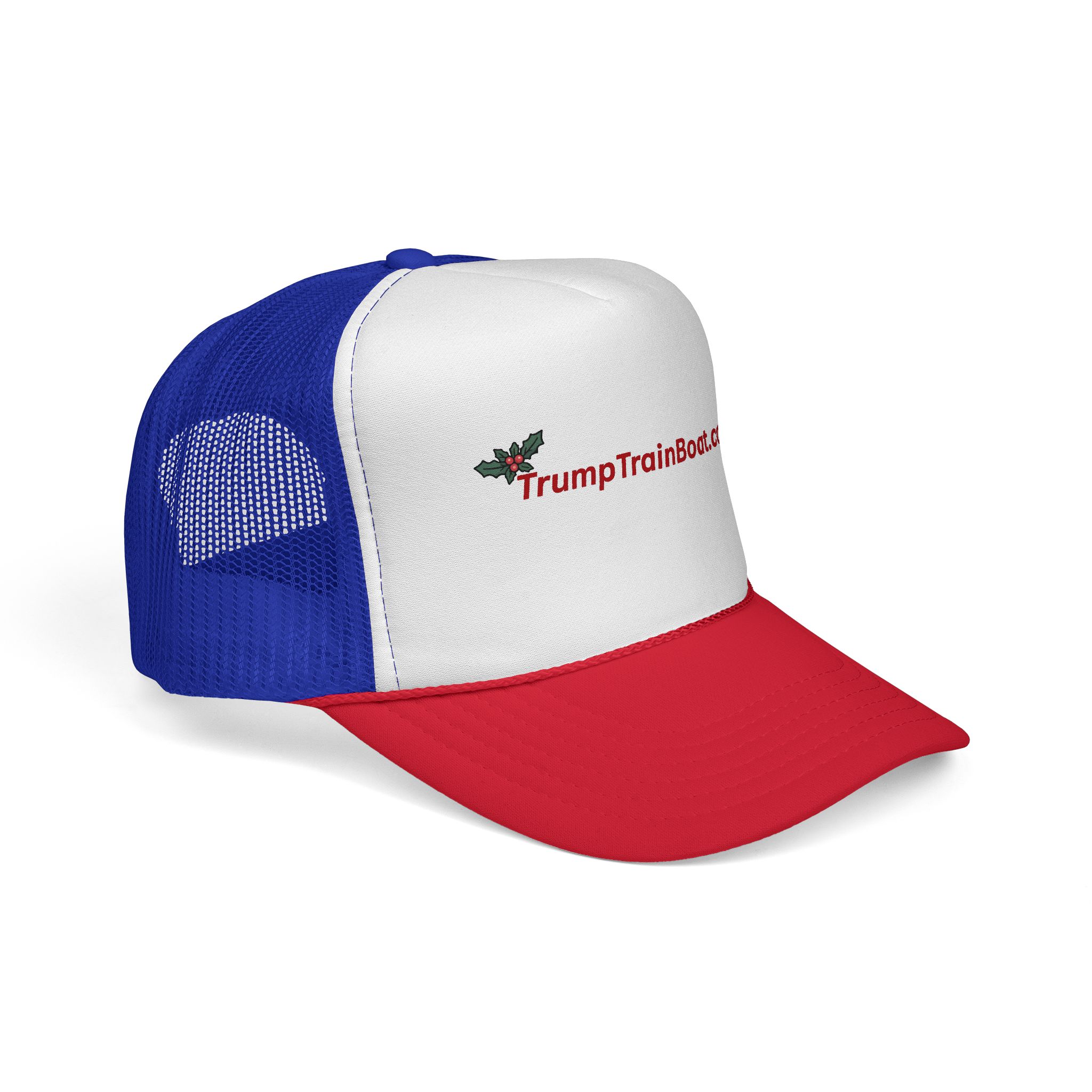 Christmas Holly Branch Mesh Trucker Hat - Image 43