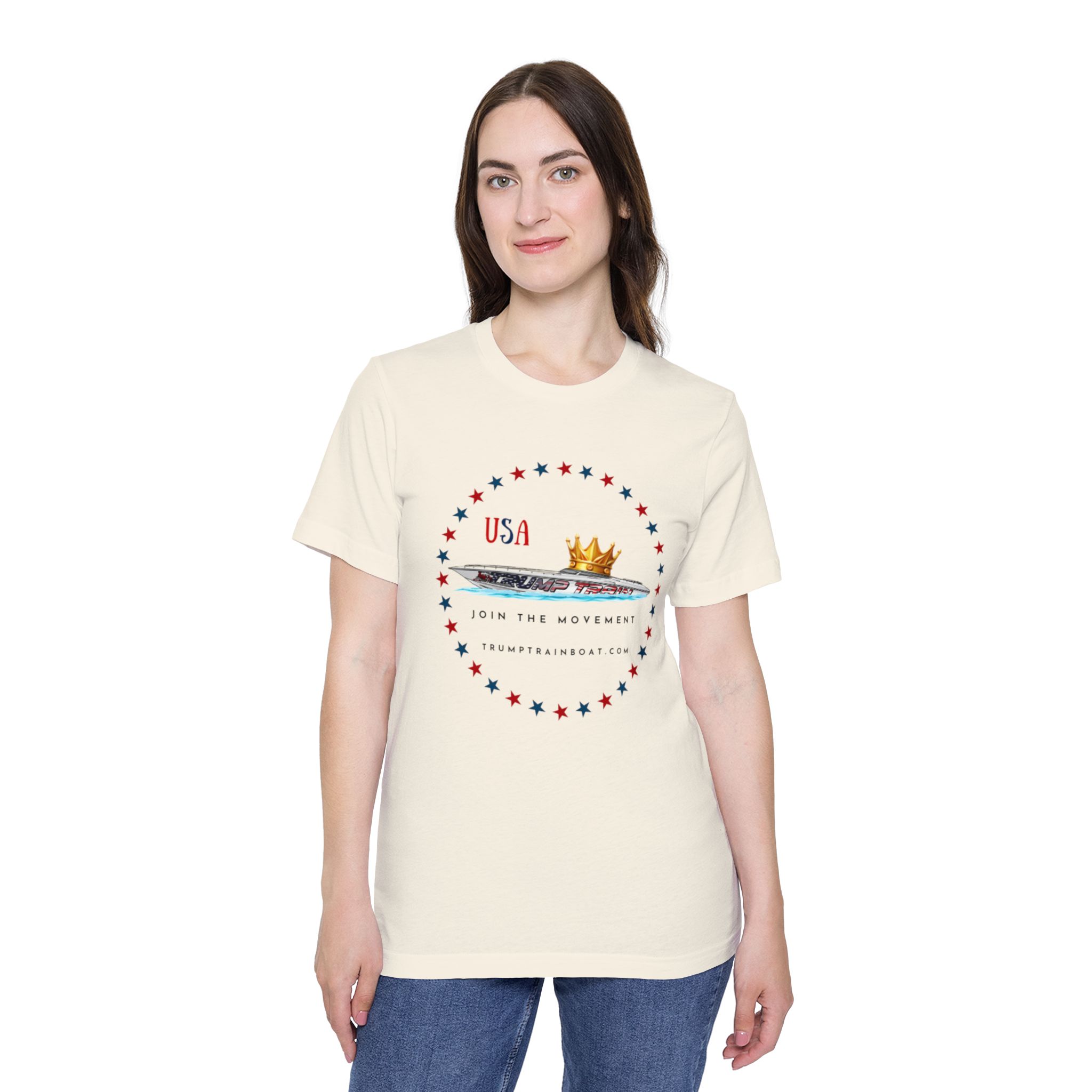 Crowned Trump Train Boat Graphic Tee - Image 11
