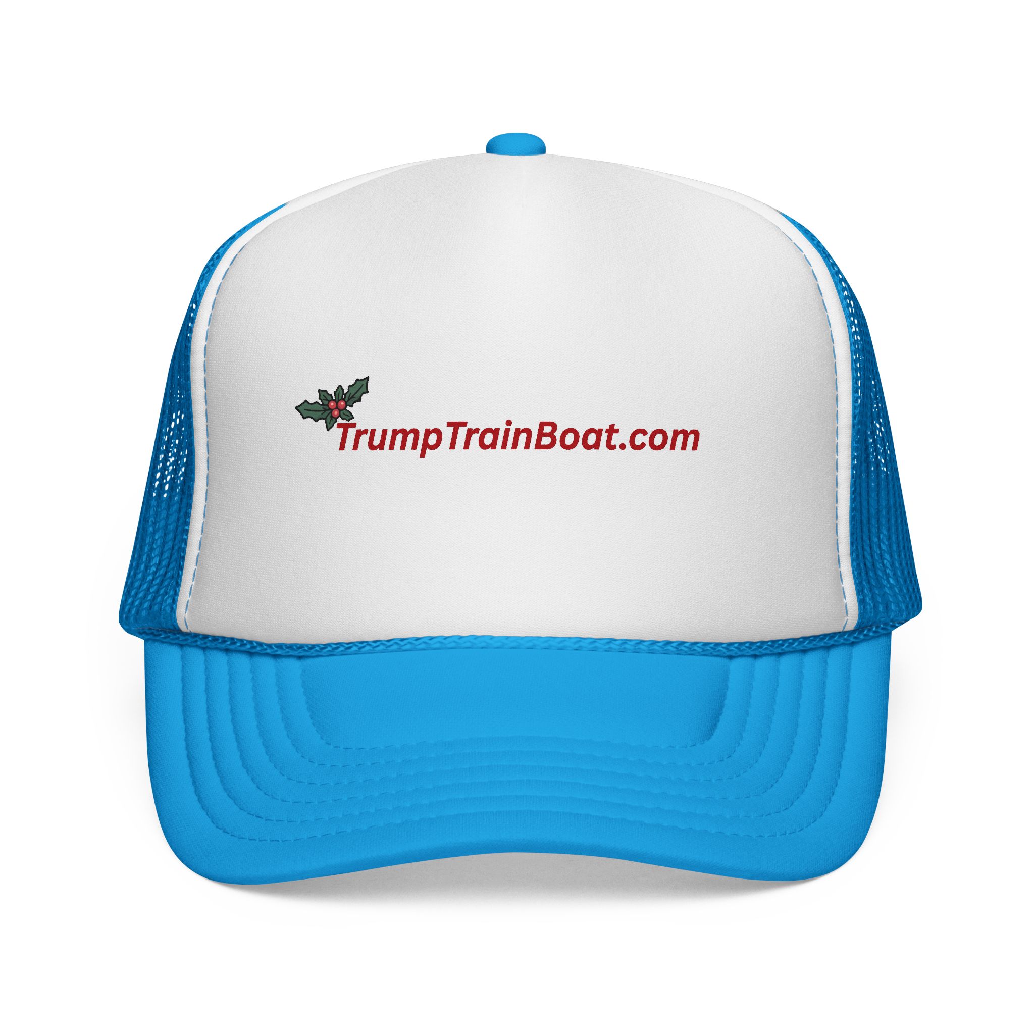 Christmas Holly Branch Mesh Trucker Hat - Image 17