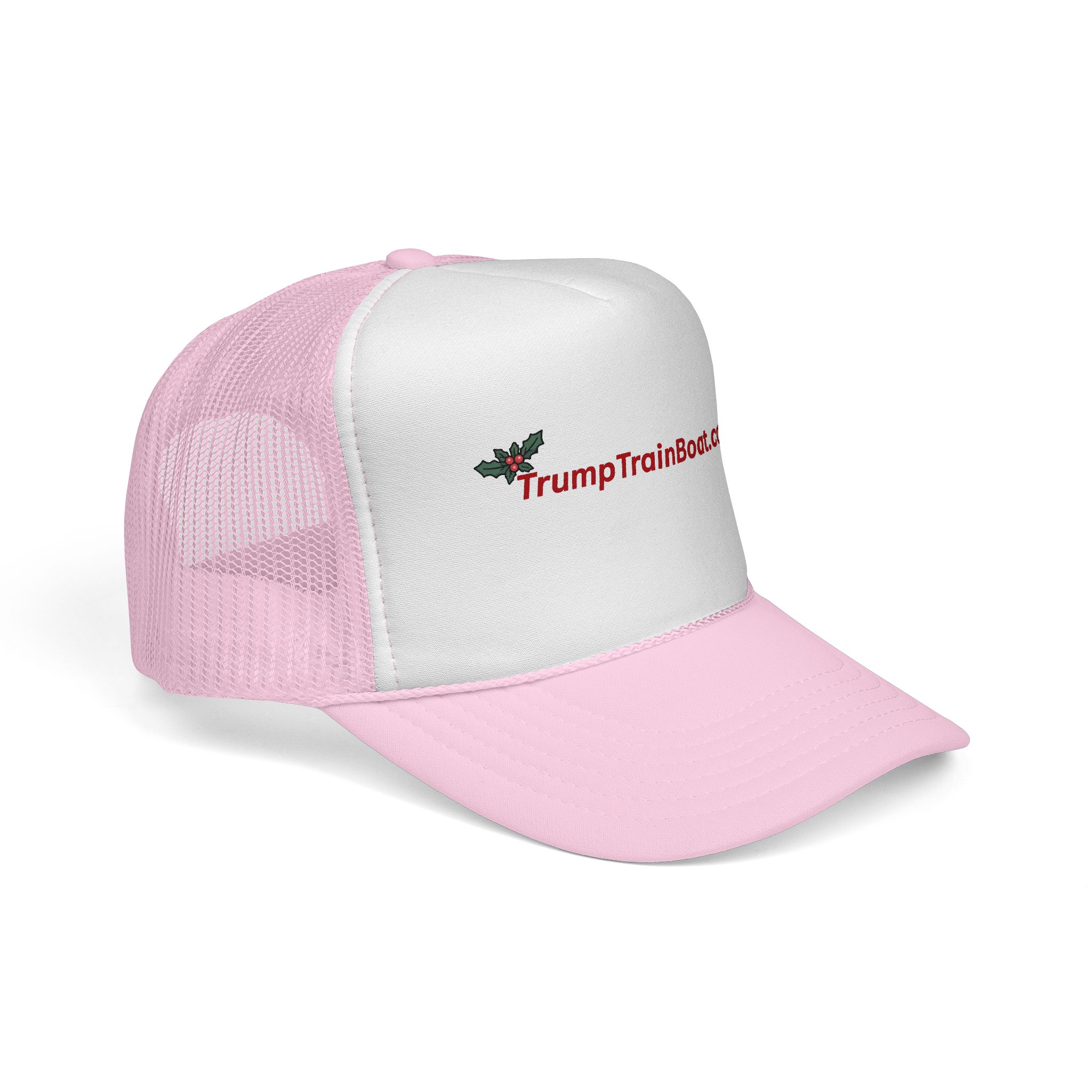 Christmas Holly Branch Mesh Trucker Hat - Image 38