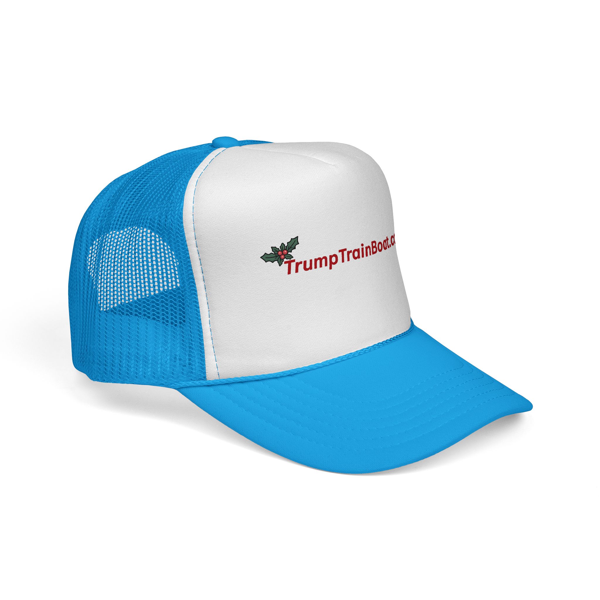 Christmas Holly Branch Mesh Trucker Hat - Image 18