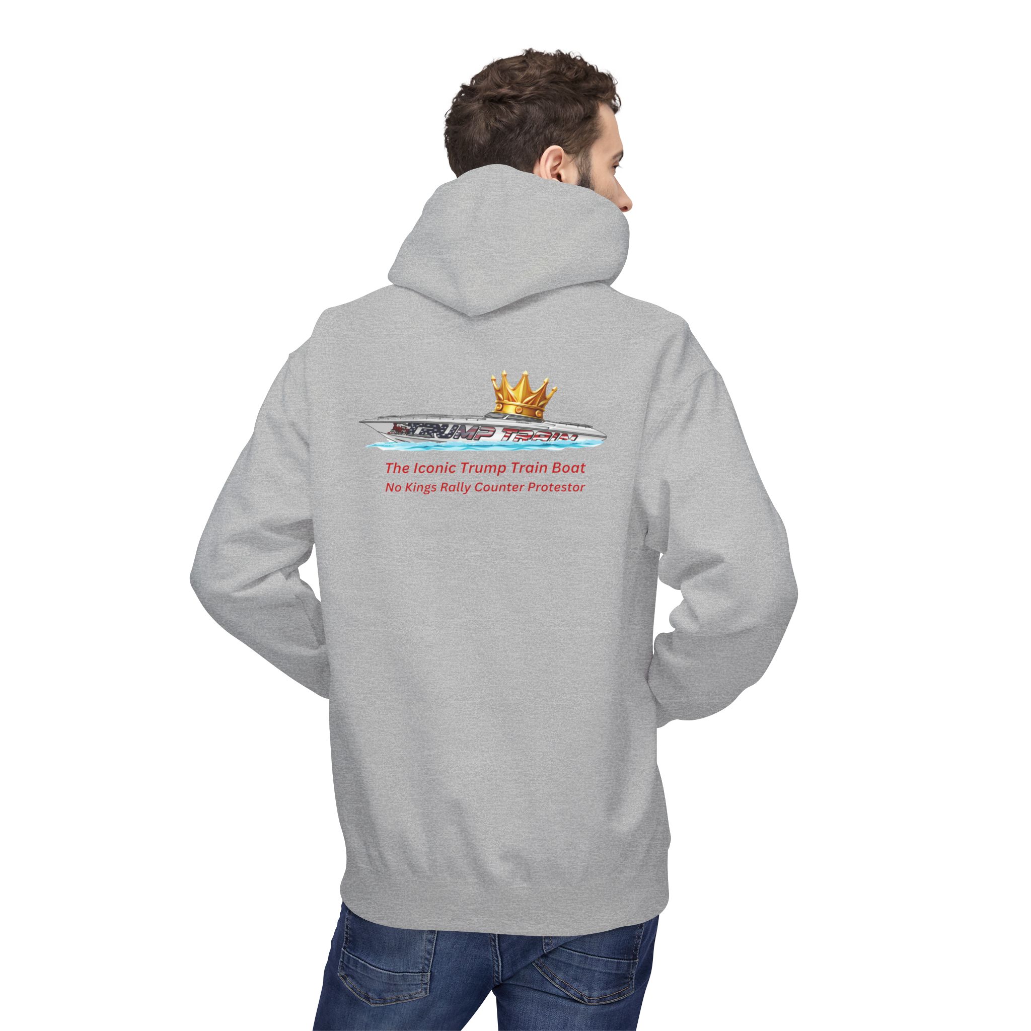 Trump Train Boat Crown Graphic Hoodie - Image 18
