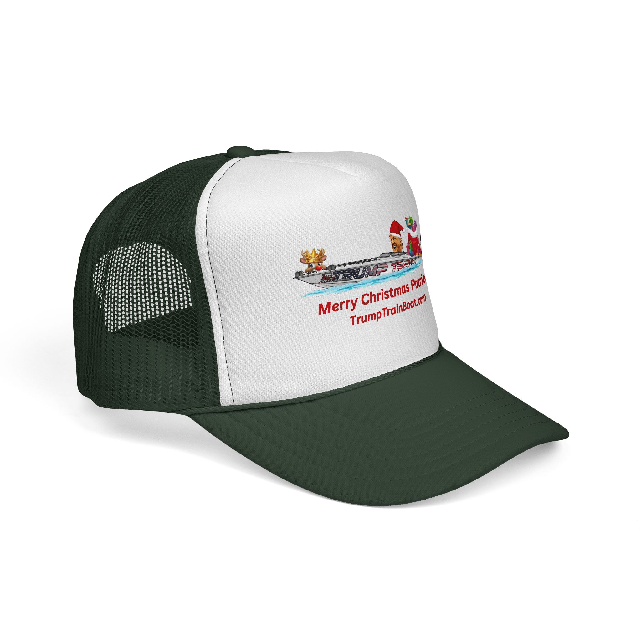 Merry Christmas Patriots Mesh Trucker Hat - Image 12