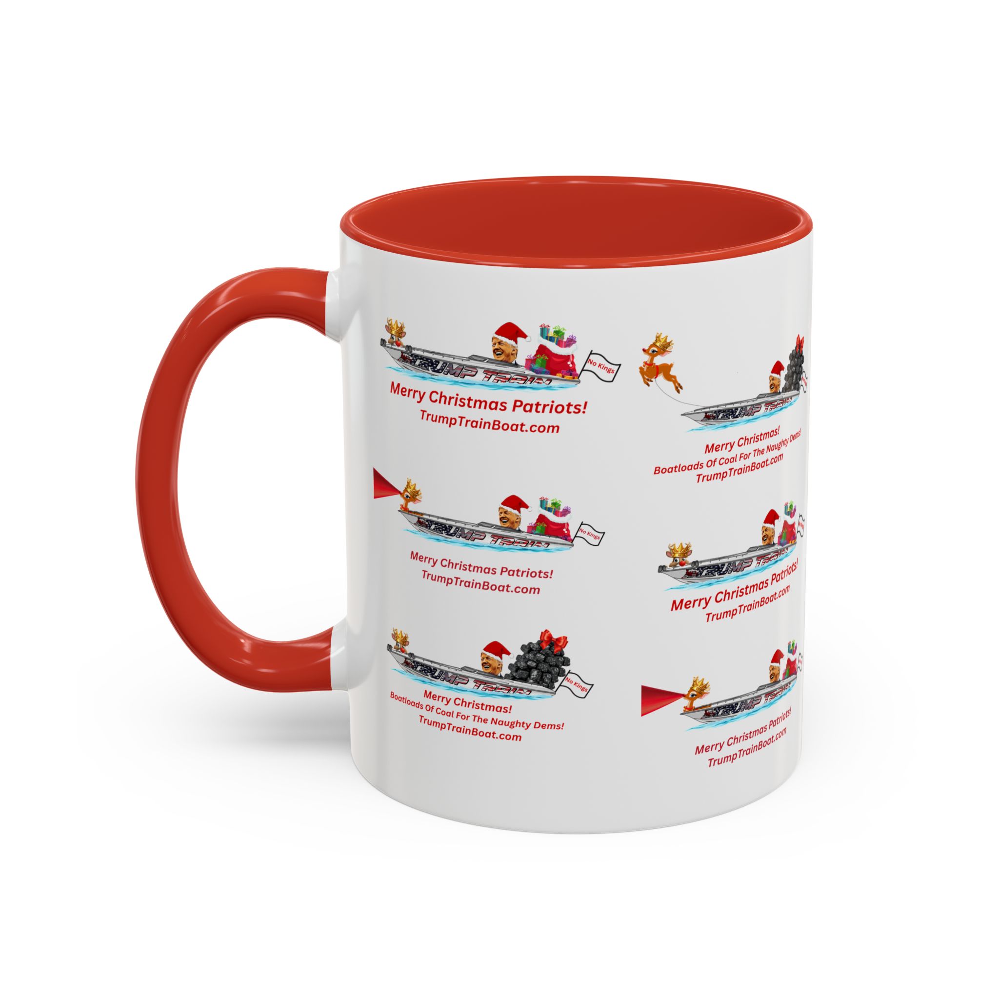 Christmas Multiple Trump Santa Coffee Mug - Image 4