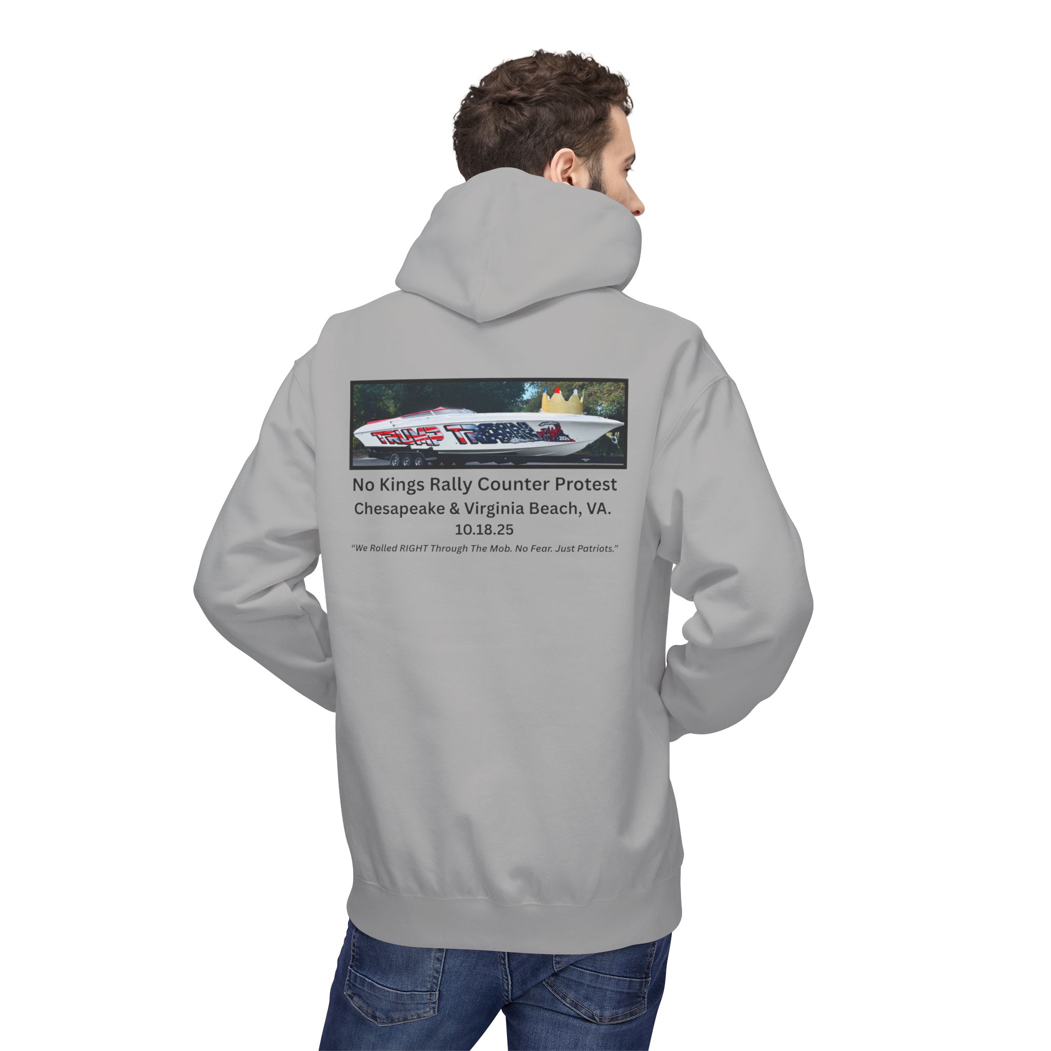 No Kings Rally Counter Protest Photo Hoodie - Image 12