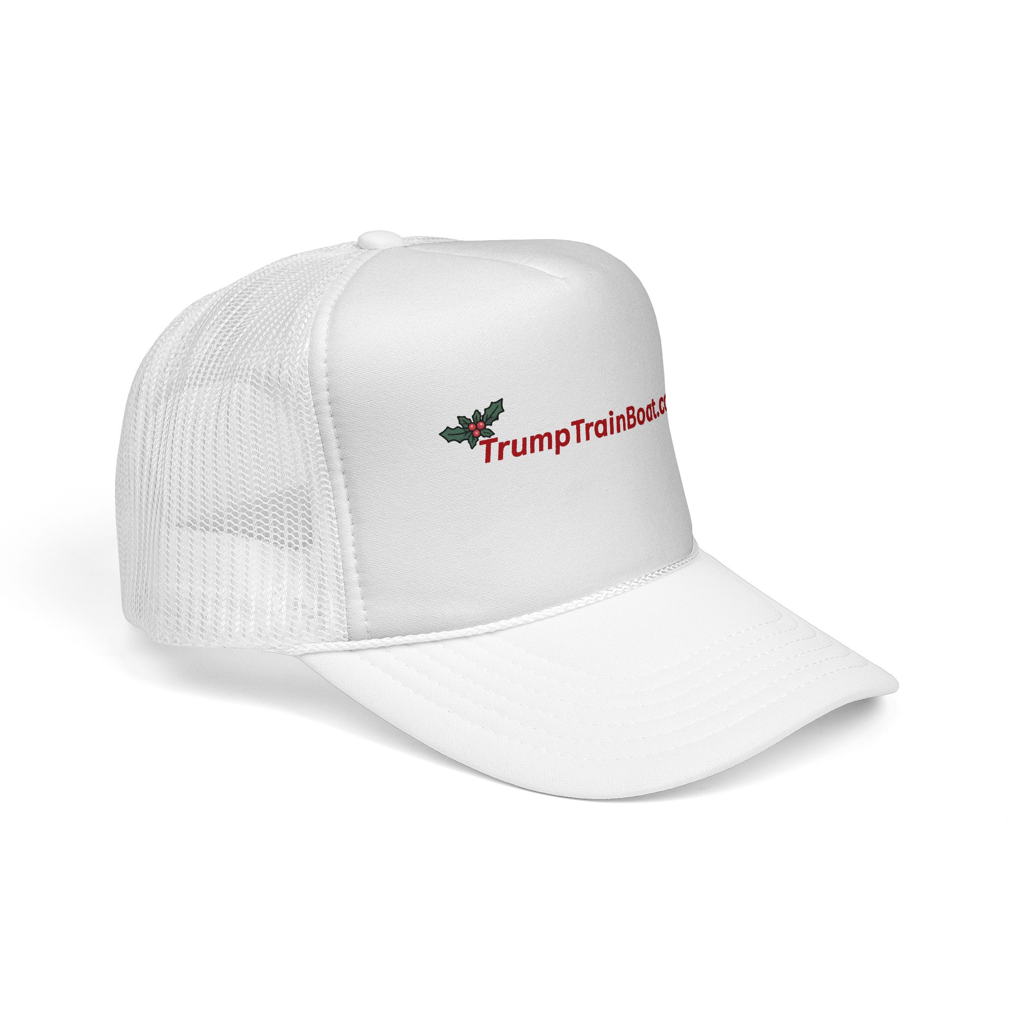 Christmas Holly Branch Mesh Trucker Hat - Image 48