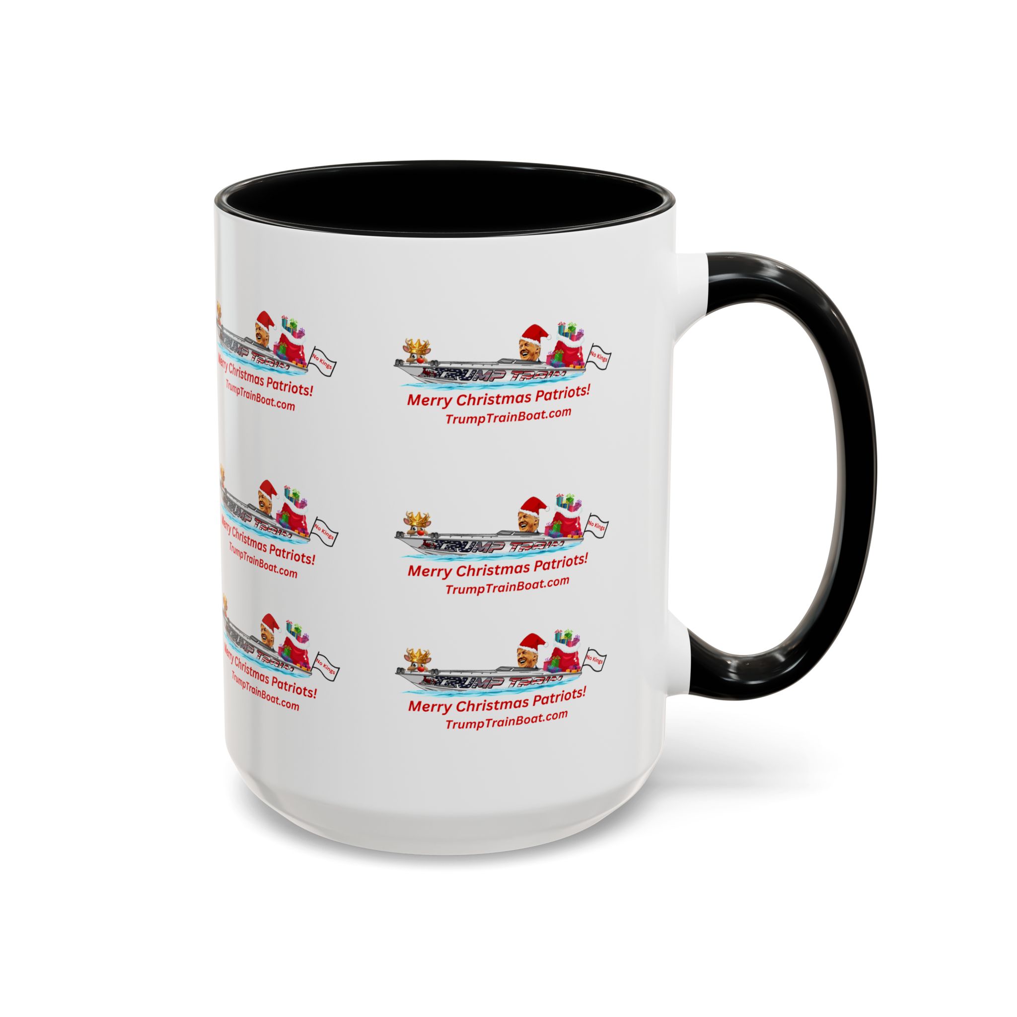 Merry Christmas Patriot Pattern Coffee Mug - Image 8