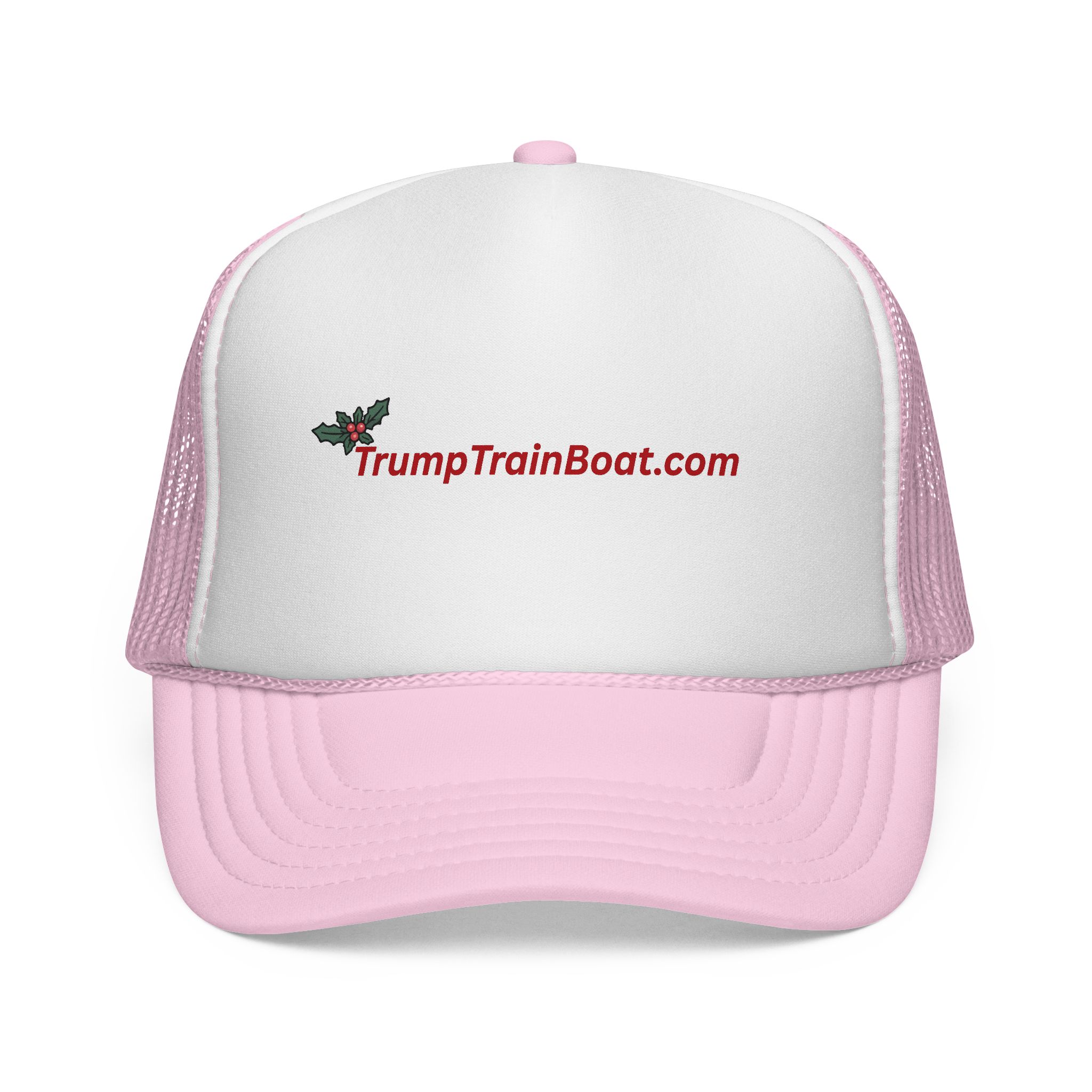 Christmas Holly Branch Mesh Trucker Hat - Image 37