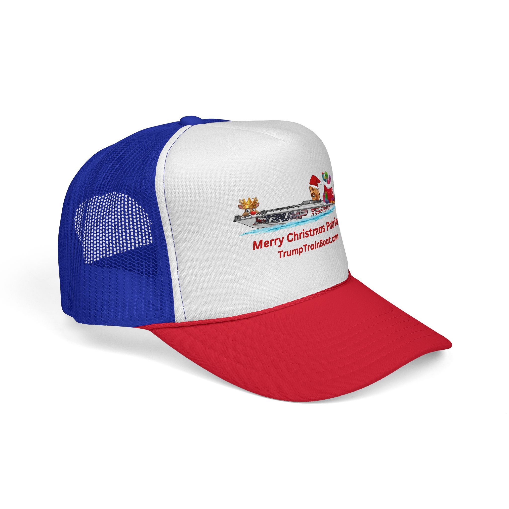 Merry Christmas Patriots Mesh Trucker Hat - Image 8