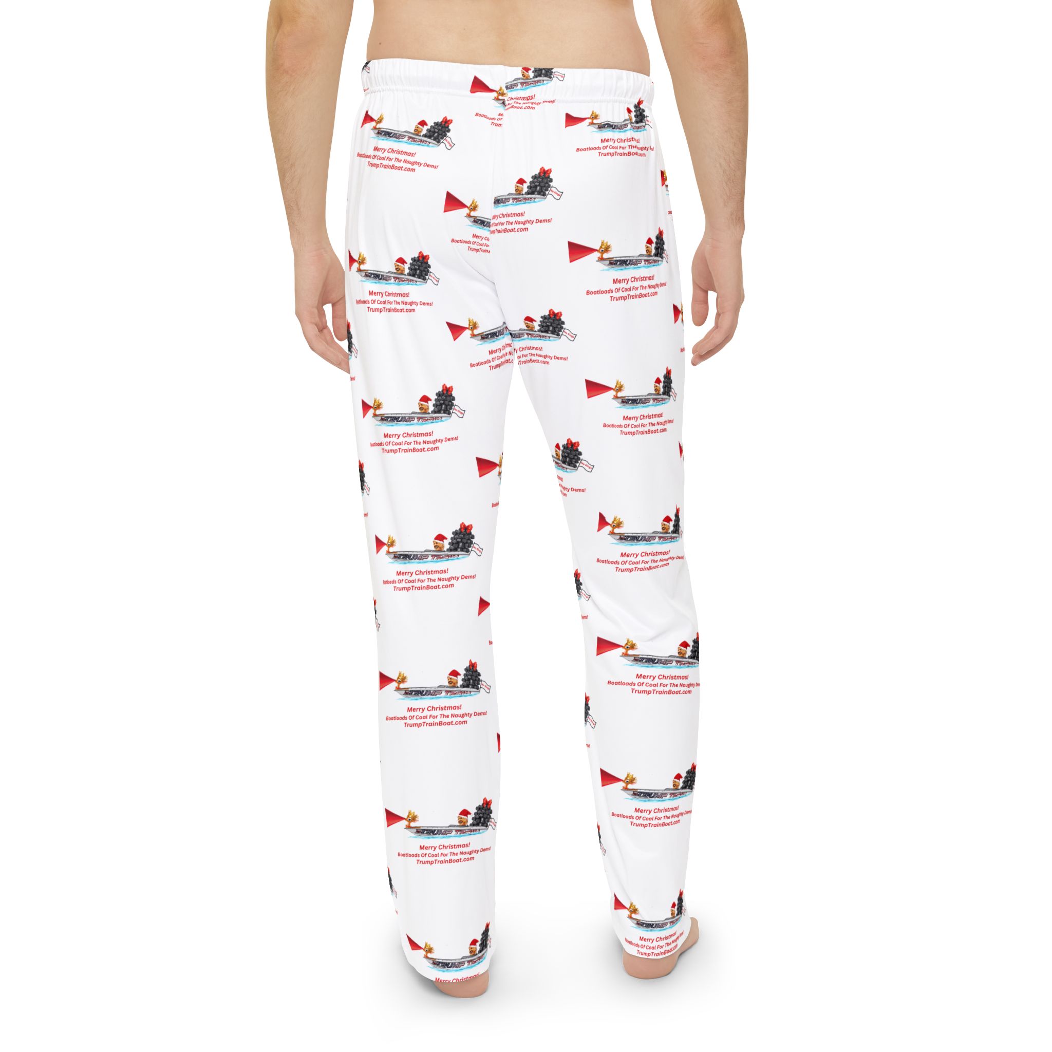 Trump Santa Coal Men's Christmas Pajama's - Image 4