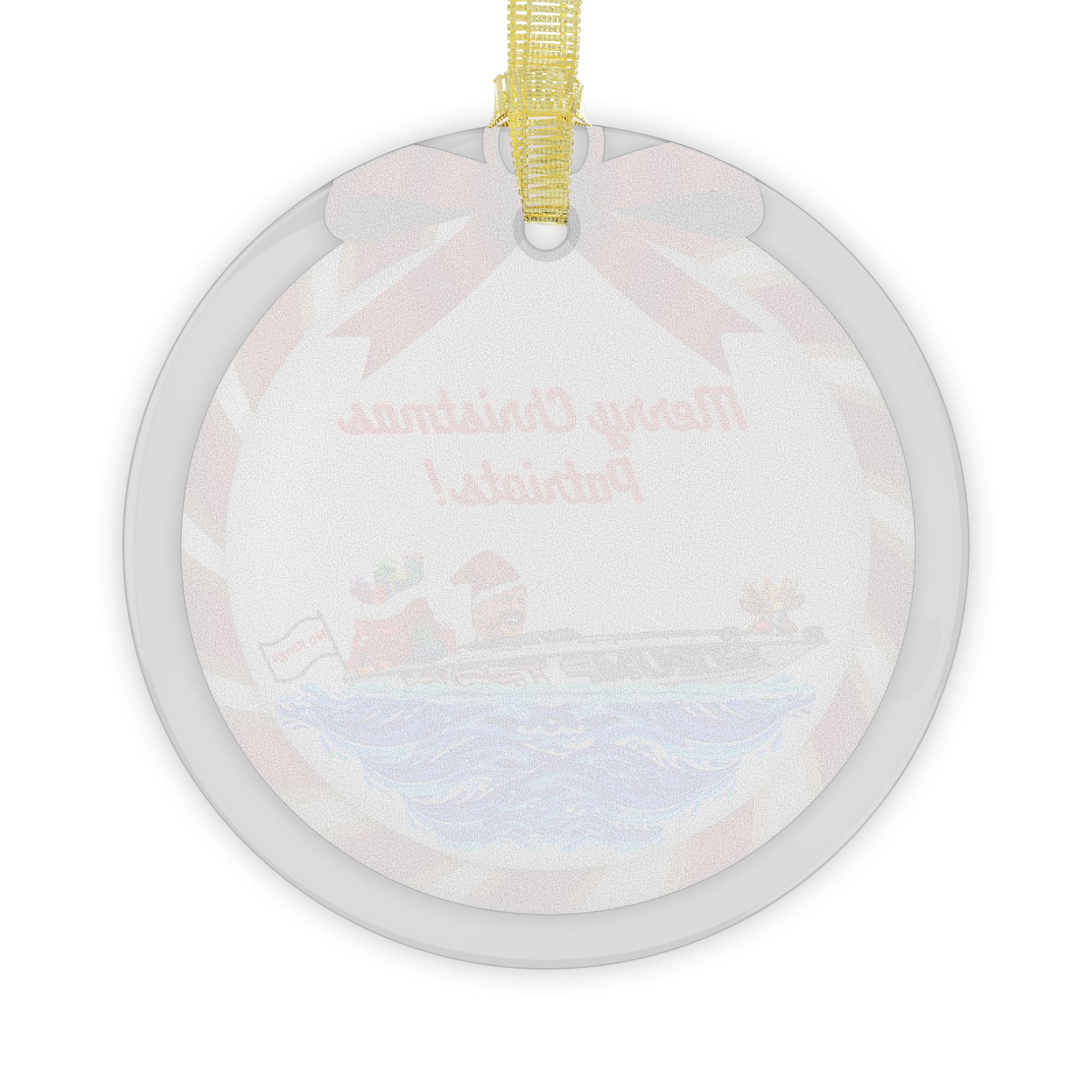 Merry Christmas Patriots Glass Ornament - Image 6