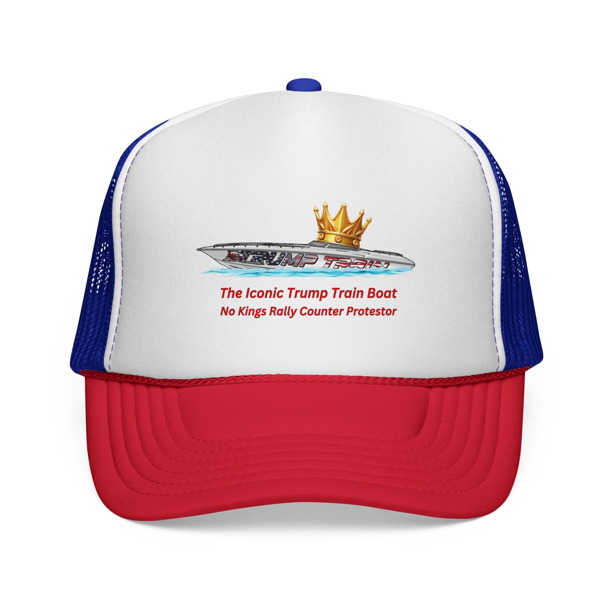 Trump Train Boat Crown Trucker Hat - Image 33